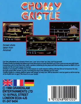 Chubby Gristle (UK) (1988) box cover back